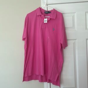 Brand new with tags, extra large pink polo shirt